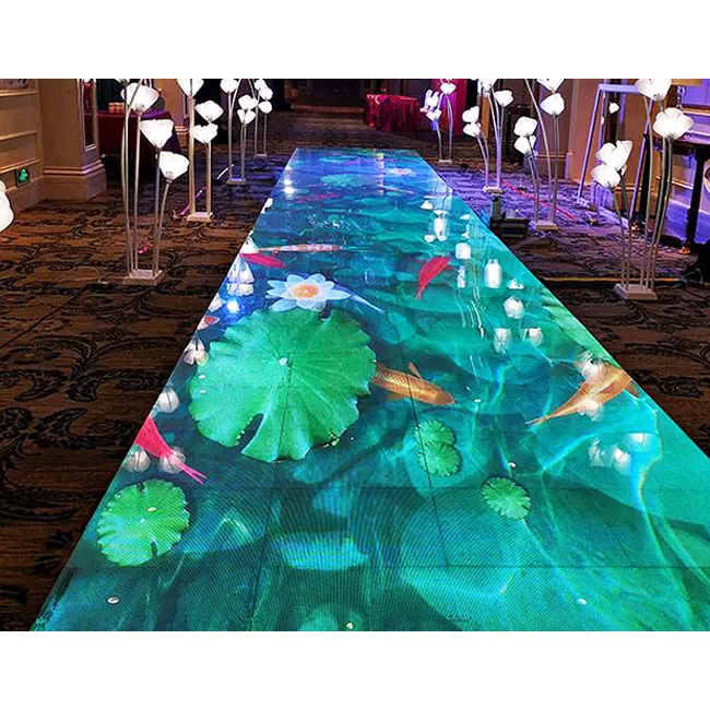 Pantalla Led interactiva 3D para interior de estudio, pista de baile, resistente al agua, alta calidad, P4.81