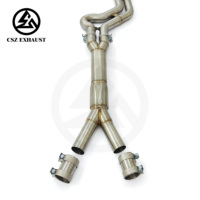 CSZ Nouveau Collecteur d'échappement HFD G80 G82 M3 M4 SS304 76-101mm, Tuyau intermédiaire résonné en forme de S à ajustement parfait