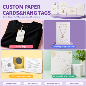 Carta di ringraziamento aziendale per la stampa di Logo in rilievo personalizzato di lusso per le piccole imprese con il tuo Design - Product Image 4
