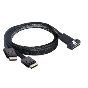 Cable adaptador PCI-E Ultraport Slimline SAS 4.0 LP de perfil bajo SFF-8654 Dual 2X OCulink 8611 <span class=keywords><strong>4i</strong></span> de 38 pines con cobre estañado para computadora - Product Image 5
