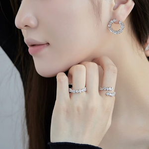 Dylam Custom 5A <span class=keywords><strong>Cz</strong></span> стерлингового серебра <span class=keywords><strong>925</strong></span> ювелирные изделия свадебное обещание обручальное кольцо Вечность обручальные кольца для женщин - Product Image 5