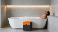 Refroidisseur portable 1 CV R410A pour bain de glace avec télécommande automatique et filtration intégrée pour bacs de récupération
