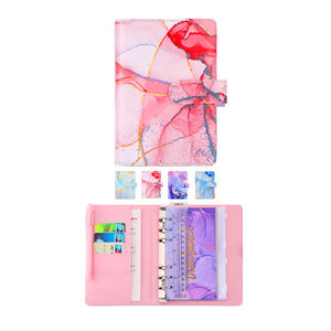 Agenda Económica, Mini Libreta de Bolsillo, 6 Anillas, Reutilizable, Tapa Dura de Cuero PU, Planificador para Estudiantes - Product Image 6