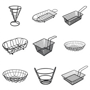 French Fries & Chicken Wings Frying Holder Mesh <b>Metal</b> High Heat Resistant Light <b>Weight</b> Anti-Slip Sustainable Cooking Utensil - Product Image 2