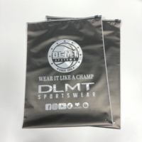 Sacs d'emballage en polyéthylène avec fermeture éclair en plastique EVA noir givré personnalisés en gros pour vêtements avec votre logo, faible MOQ