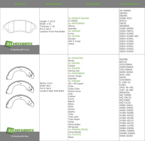 Juego de Zapatas de Freno Traseras 4600A259 S919 para Mitsubishi Xpander Xpander Cross 2018-<span class=keywords><strong>2022</strong></span> para Nissan Livina - Product Image 2