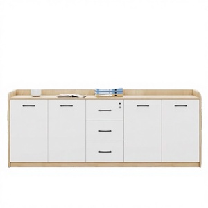 Wayon Office Wooden Solid Wood Contemporary Tea <b>Cabinet</b> Meeting -Room Floor Low Partition Desk 4-Drawer Lock Printer Storage - Product Image 2
