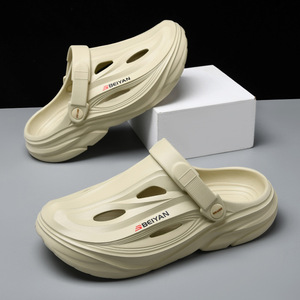 Beiyan Men's Summer Thick-Soled Non-Slip Breathable EVA Slippers <b>Platform</b> <b>Heel</b> Outdoor Beach Wear Closed-Toe Sandals - Product Image 5