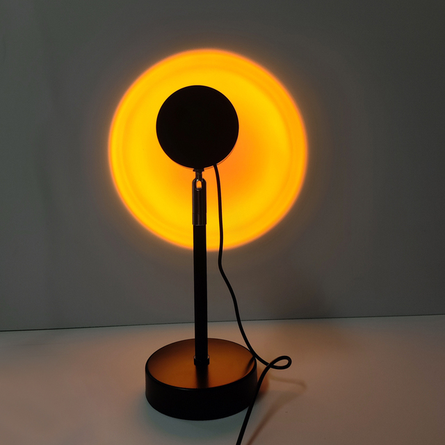 180° Rotatable LED Sunset Projector Floor Lamp USB Romantic Atmosphere Night Light for Bedroom Party Bar Shop Photography Decor