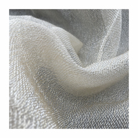 Tissu de rideau tissé en polyester 100% teint uni de luxe pour salon, léger et doux