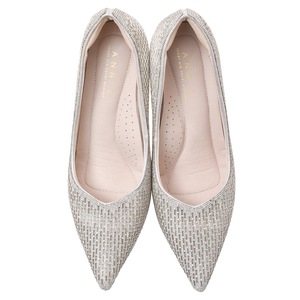 Escarpins de mariée à bout pointu style cristal argenté - Product Image 4