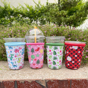 EDIOM Personalisierbarer Wiederverwendbarer Isolierter Becherhalter für Heiß- und Kaltgetränke, Neopren-Manschette für Kaffeebecher, Getränkekühler - Product Image 1