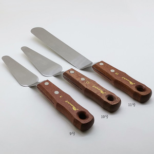 Cuchillo de pintura Hz con mango de madera, números 9, 10, 11, herramientas de pintura artística para raspar texturas con pintura al óleo - Product Image 1