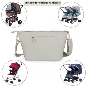 Bolsa <span class=keywords><strong>de</strong></span> <span class=keywords><strong>Pañales</strong></span> para Bebé, Moderna, <span class=keywords><strong>de</strong></span> Cuero PU, con Cierre <span class=keywords><strong>de</strong></span> Cremallera, Portátil, para Colgar en el Cochecito, Práctica para Llevar - Product Image 4