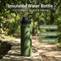 Bouteille d'eau isotherme en acier inoxydable à double paroi, anti-fuite, pour le sport, la randonnée et les voyages en plein air