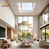 Fenêtres de maison au design moderne, grandes fenêtres sur mesure, à rupture de pont thermique, insonorisées, étanches, en aluminium
