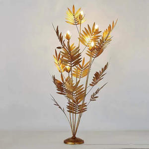 โคมไฟตั้งพื้นเหล็กสไตล์อเมริกันย้อนยุค <span class=keywords><strong>ต้น</strong></span>ไม้เงินนำโชคสี<span class=keywords><strong>ทอง</strong></span> สำหรับห้องนั่งเล่น วิลล่า โรงแรม ล็อบบี้ - Product Image 4