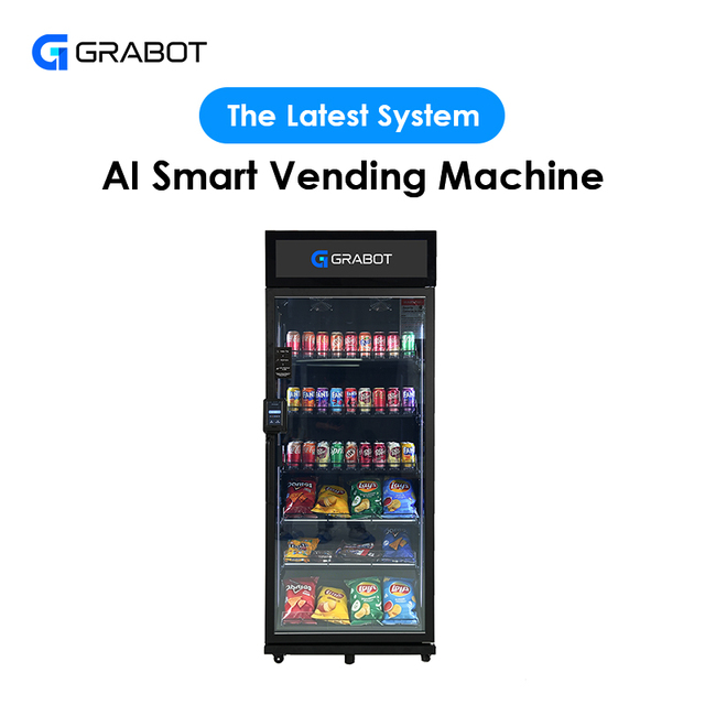 Grabot 620 Elite AI Vending Machine with Computer Vision and Cashless POS, Dynamic Pricing Remote Monitoring for Retail Business