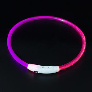 Fournitures pour animaux de compagnie collier de lumière LED USB Rechargeable Pet Outdoor Dog Walking Loss Prevention Collar - Product Image 6