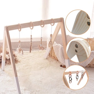 الطبيعية خشبية قابلة للطي إطار اللياقة البدنية لعبة لعب رياضة الالعاب المتدلية خشبية معدة لعب للأطفال مع التسنين لعبة - Product Image 1