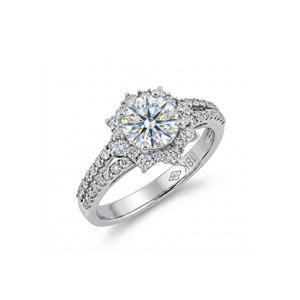 Custom S925/10K/14K/18K Solid Gold 1 Carat Round Lab Grown Brilliant Cut Diamond Wedding <b>Ring</b> VVS-VS Quality - Product Image 1