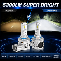 Phare LED blanc haute luminosité 40W Z18 6000K 5300LM avec puce 7035, DC9-30V, étanche IP68, remplacement d'ampoule automobile