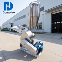 Broyeur à marteaux industriel en acier inoxydable Donghao, refroidissement par eau, anti-explosion, pour la transformation alimentaire, multifonctionnel, 3-15 kW