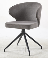 Chaise de salle à manger rotative à 360 degrés de conception moderne en métal de plusieurs couleurs pour la cuisine, la salle à manger et l'hôtel.