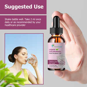 Custom Branded Chlorophyll Liquid Drops from Mulberry Leaf Support Digestive Detox Chlorophyll <b>Supplement</b> with Copper for Adults - Product Image 4