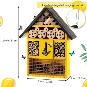 Casetta Interattiva in Legno per Api - Alloggio Naturale per Api Solitarie e Habitat per Insetti - Cassetta Nido da Esterno per Insetti Polinizatori e Api da Giardino - Product Image 2
