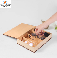 Glasses Instrument Optical Tool Hight Quality PU Leather Eyeglass Display Organizer Case Sunglasses Storage Box Handmade