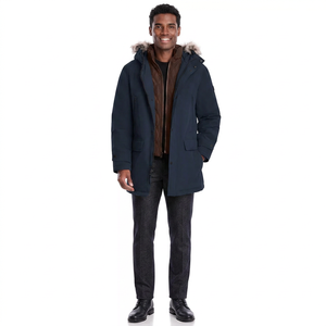 Parka pour homme de qualité supérieure, grande taille, imperméable, pour l'extérieur, toute l'hiver, coupe-vent, capuche réglable, vêtement d'extérieur épais, long - Product Image 1