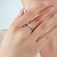 Bague en Moissanite en Argent Sterling 925, Ronde 5mm, 4 Griffes, VVS1 Couleur D, Pierres Latérales, 3 Couleurs, Bijoux