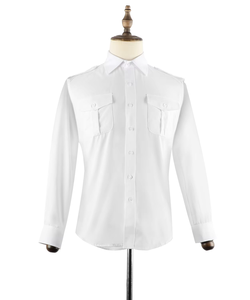 Uniforme de commandant de bureau blanc décontracté pour hommes, chemise en tricot respirant avec bretelles pour les marchands - Product Image 6