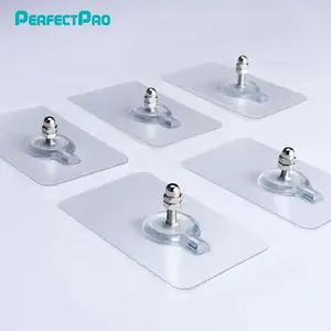 Giá rẻ không thấm nước bền trong suốt duy nhất PVC mạnh mẽ dính vít móc áo móc - Product Image 1