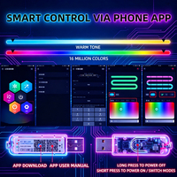 Bande LED d'ambiance universelle pour toit ouvrant de voiture, lumière d'ambiance RGB USB pour toit ouvrant, lampe d'ambiance LED