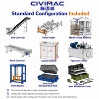 Machine de fabrication de blocs de béton entièrement automatique grande capacité QT10-15S pour blocs creux, pleins, pavés, emboîtables et bordures