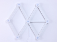 Bande lumineuse LED Shineu - 5 pièces, 12V, bricolage, ambiance de jeu, bande murale intelligente RGB, kit détachable en ABS, télécommande, contrôle par application