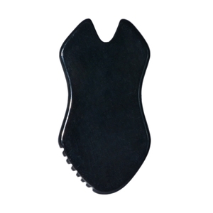 Herramienta de Masaje de Piedra Bian Negra, Reduce la Hinchazón, Terapia GuaSha para la Cara - Product Image 1