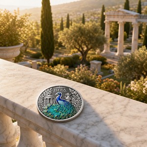 Moneda Conmemorativa Personalizada 3D de Alta Relieve de la Diosa <span class=keywords><strong>Griega</strong></span> <span class=keywords><strong>Hera</strong></span>, Moneda de Desafío de la Reina Pavona en Bronce Antiguo para Regalo de Lujo - Product Image 4