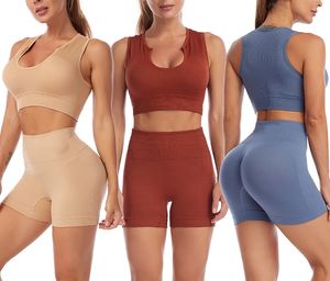 Bra olahraga wanita, pakaian Fitness Gym Fitness Yoga kustom dapat dibalik, celana pendek pengendara sepeda motor mulus dan Bra olahraga <span class=keywords><strong>2</strong></span> potong untuk Yoga Fitness - Product Image 4