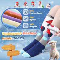 Chaussettes thermiques en laine mérinos pour enfants et étudiants, épaisses, chaudes, absorbant l'humidité, pour le ski, la randonnée, les sports, pour garçons et filles