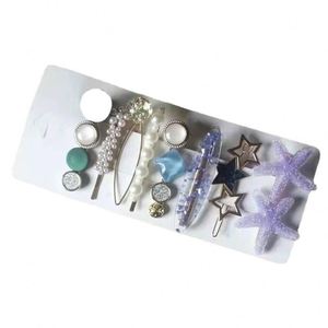 Summer Internet Popular New Handmade Geometric Metal Hair <b>Clip</b> Straight <b>Clip</b> Fresh Cute Resin Crafts - Product Image 5