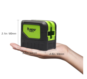 HUEPAR DIY CROSS 9211G LINE <strong>GREEN</strong> BEAM <strong>LASER</strong> LEVEL WITH 2 DOTS SELF LEVELING - Product Image 2