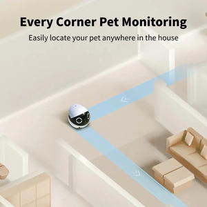 Caméra mobile <span class=keywords><strong>pour</strong></span> compagnon animal avec connexion Wi-Fi, design mignon, fonctionnement automatique, teaser à plumes <span class=keywords><strong>pour</strong></span> chat, moniteur <span class=keywords><strong>pour</strong></span> enfant - Product Image 4