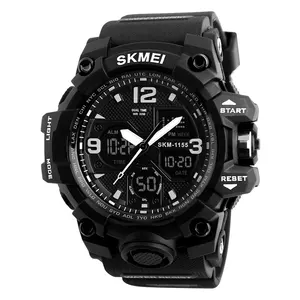 SKMEI 1155B hot sale factory wholesale price chronograph waterproof custom brand watch sports digital watches men wrist