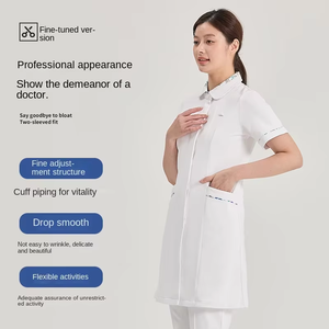 Uniforme d'infirmière personnalisé Dssyon, haut à manches courtes pour femmes, tenue médicale professionnelle haut de gamme, tissu Dobby, fourniture ODM - Product Image 2