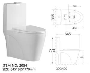 <span class=keywords><strong>WC</strong></span> in ceramica per il bagno set di servizi igienici due pezzi uno o l'altro water armadio a filo - Product Image 6
