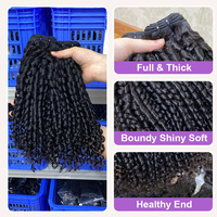 RONGXIN Vente en gros de mèches de cheveux humains vierges Remy brésiliens bouclés, cuticules naturelles alignées, extensions à tisser pour perruques