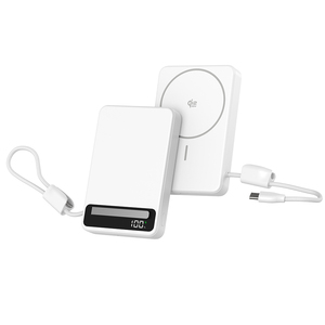 Cargador Inalámbrico Magnético Qi2.2 de 25w con <span class=keywords><strong>Batería</strong></span> de Estado Semisólido de 10000mAh, Soporte Oculto de Aleación de Aluminio y Cable Integrado - Product Image 6
